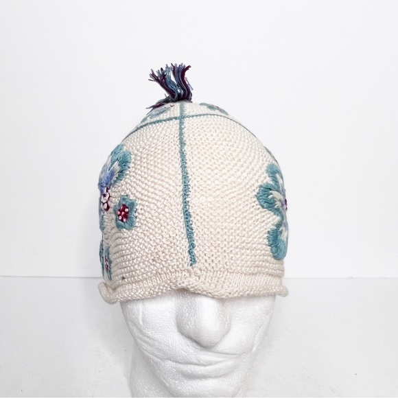 Vintage Little Journey Chicago Floral Knit Hat - Picture 2 of 4